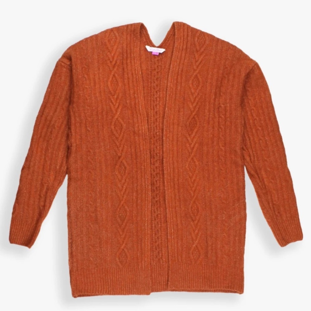 Ruffle butts ladies cable knit sweater NWT